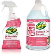 OdoBan Professional Cleaning and Odor Control Solutions, Ready-to-Use Biostain and Odor Remover, Made in the USA, 32 oz Spray Bottle and 1 Gallon