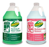 OdoBan Professional Cleaning Neutral pH Floor Cleaner and BioStain and Odor Remover, Made in the USA, 1 Gallon Each