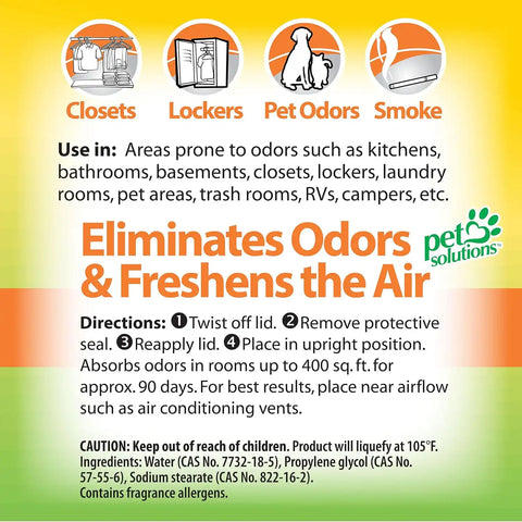 OdoBan Solid Odor Absorber Eliminator for Home and Small Spaces, Citrus Scent, 14 Ounces Each, 9-Pack