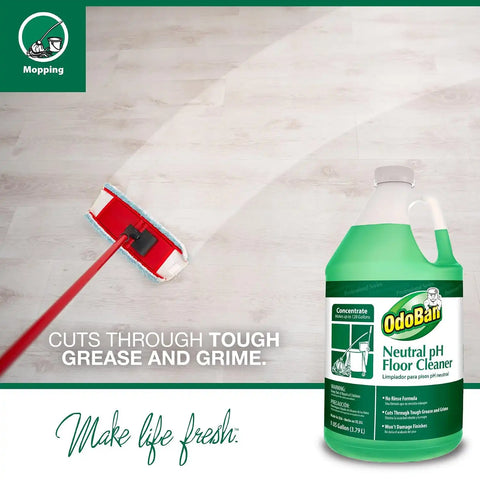 OdoBan Professional Cleaning Neutral pH Floor Cleaner and BioStain and Odor Remover, Made in the USA, 1 Gallon Each