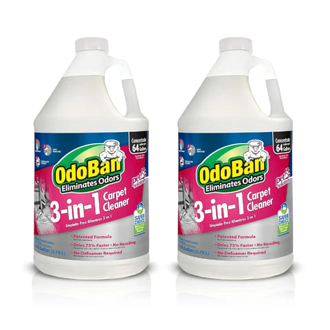 OdoBan 3-in-1 Carpet Cleaner, Made in the USA, Set of 2, 1 Gallon Each