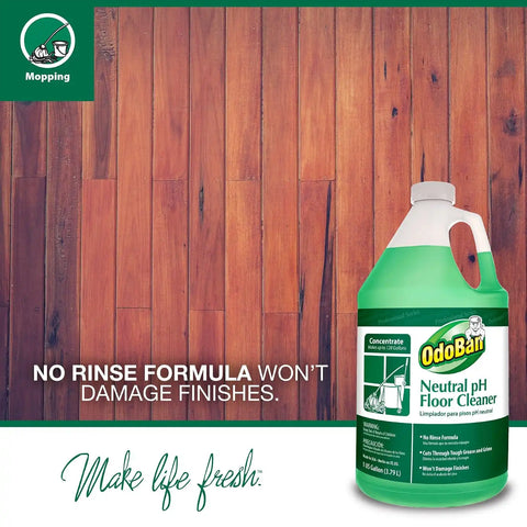 OdoBan Professional Cleaning Neutral pH Floor Cleaner and BioStain and Odor Remover, Made in the USA, 1 Gallon Each